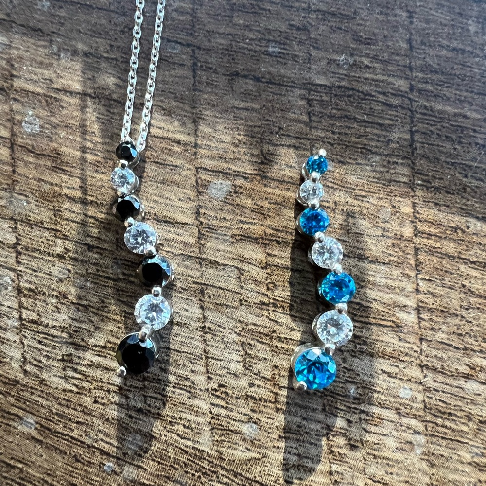 SAI Cubic Zirconia Sterling Silver pendants